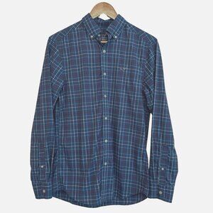 Vineyard Vines Performance Men's XS Preppy Blue Plaid Wale Button Down Shirt